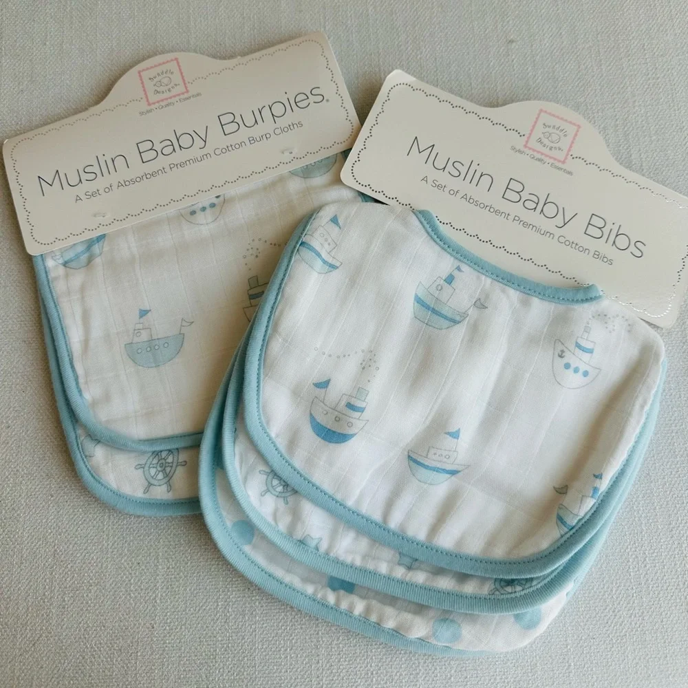 New Swaddle Designs Muslin Baby Bibs and burp cloth